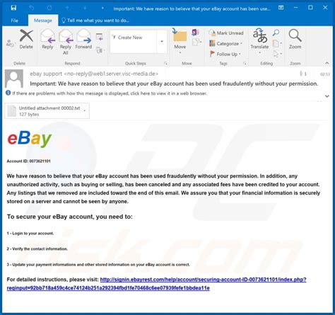 eBay scam email address